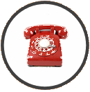 Red Telephone in a circle